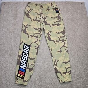 NASCAR Camo Sweatpants Joggers Fleece Mens Medium NEW $70